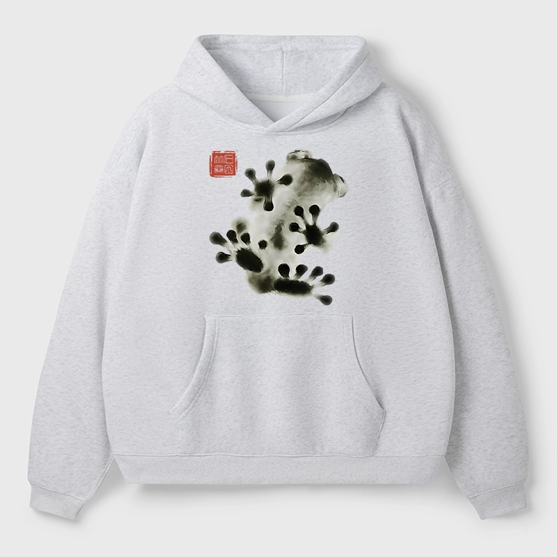 Tokyo-Tiger Ink Painting Frog Aldult Fleece Hoodie