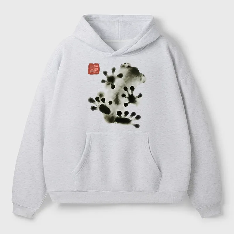 Tokyo-Tiger Ink Painting Frog Aldult Fleece Hoodie