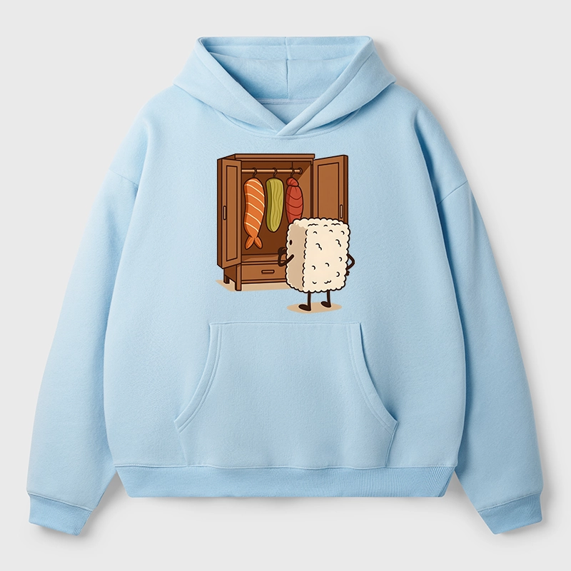 Tokyo-Tiger Sushi Pick Out Clothes Aldult Fleece Hoodie