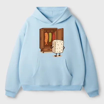 Tokyo-Tiger Sushi Pick Out Clothes Aldult Fleece Hoodie