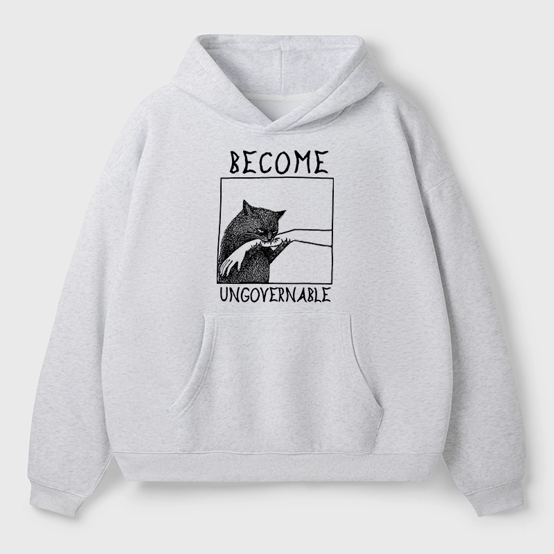 Tokyo-Tiger Cat Biting Arm Aldult Fleece Hoodie