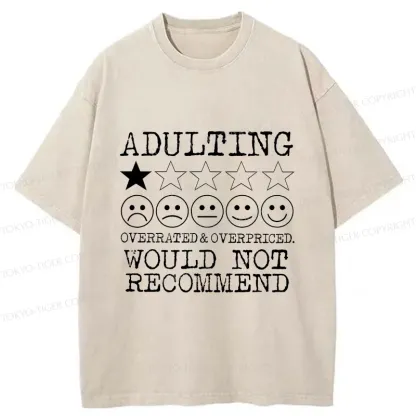 Tokyo-Tiger Not Recommended For Adults Washed T-Shirt