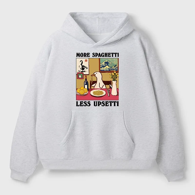 Tokyo-Tiger More Spaghetti Less Upsetti Goose Aldult Fleece Hoodie