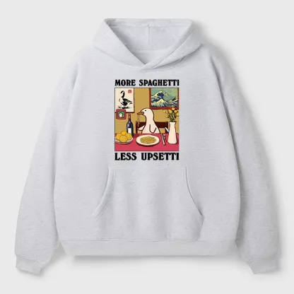 Tokyo-Tiger More Spaghetti Less Upsetti Goose Aldult Fleece Hoodie