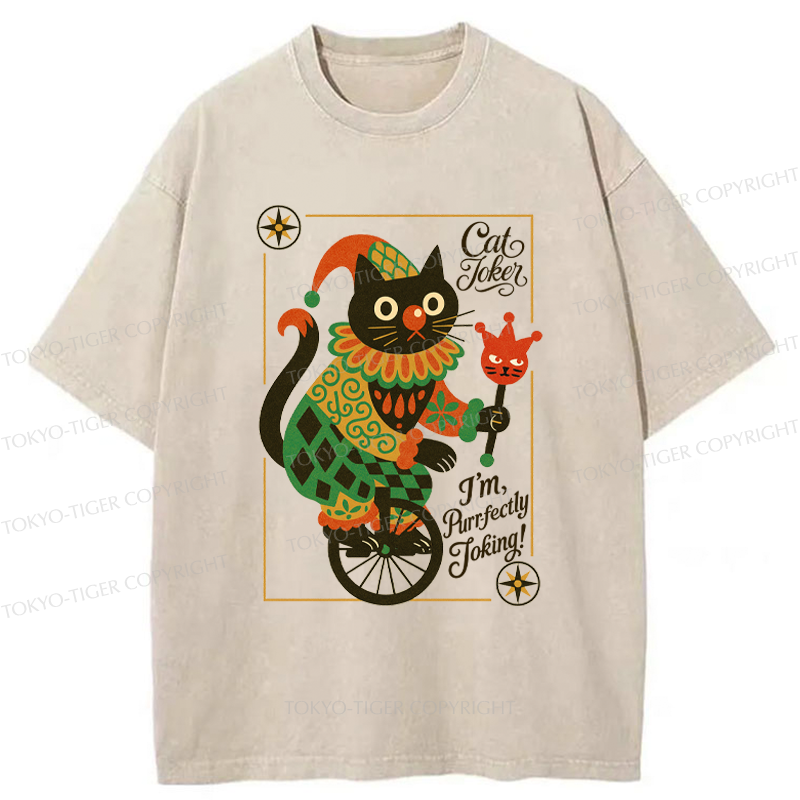 Tokyo-Tiger The Cat Joker Washed T-Shirt