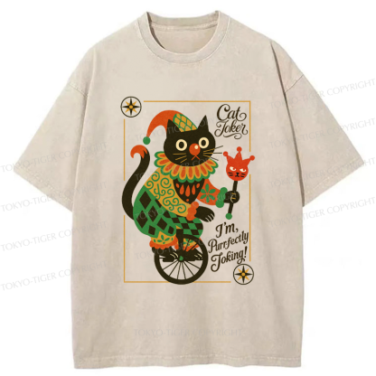 Tokyo-Tiger The Cat Joker Washed T-Shirt