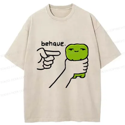 Tokyo-Tiger Squeezing Frog Washed T-Shirt