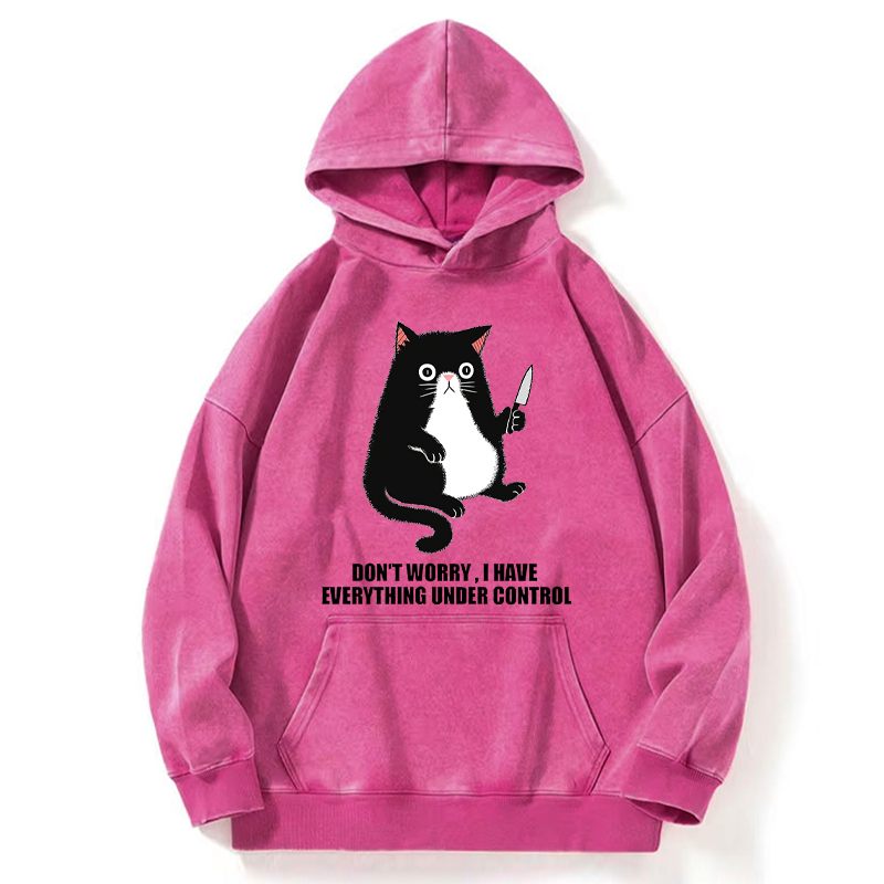 Tokyo-Tiger Cat Said Don't Worry Washed Hoodie