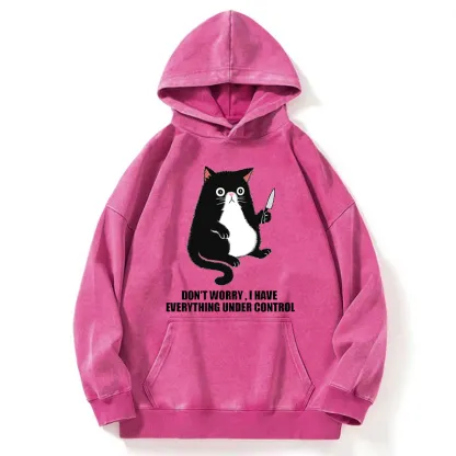 Tokyo-Tiger Cat Said Don't Worry Washed Hoodie