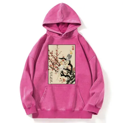 Tokyo-Tiger Whispers of Silent Blossoms Washed Hoodie