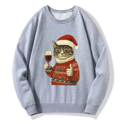 Tokyo-Tiger Christmas Cat Likes Classic Sweatshirt