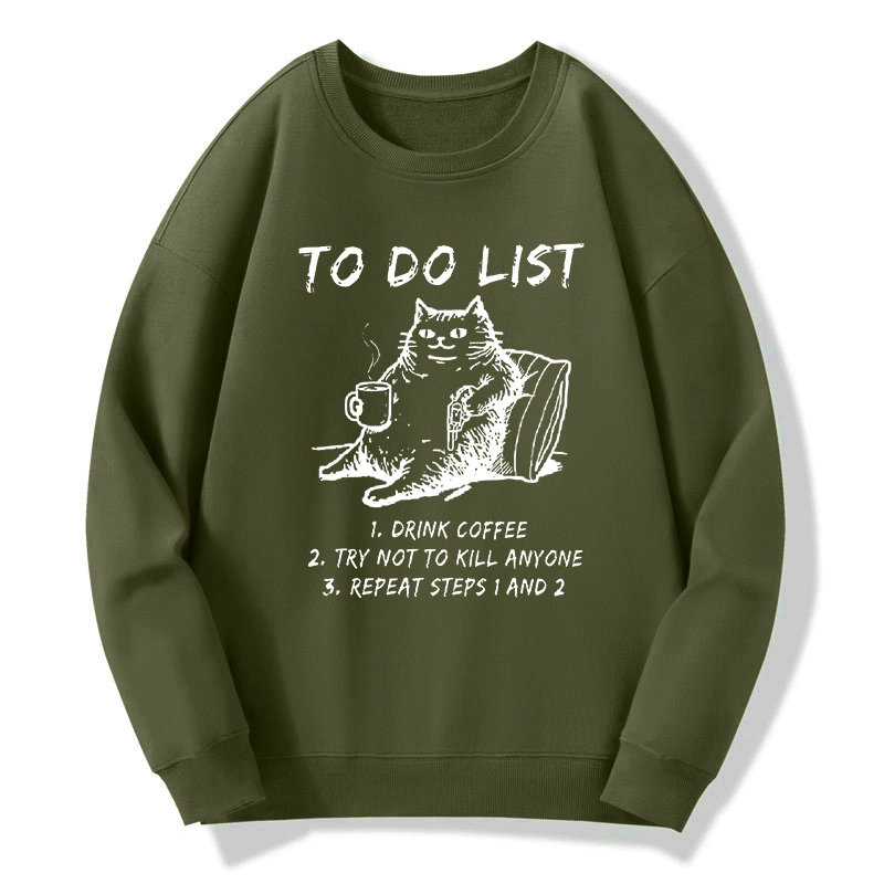 Tokyo-Tiger Cat's To-Do List Classic Sweatshirt