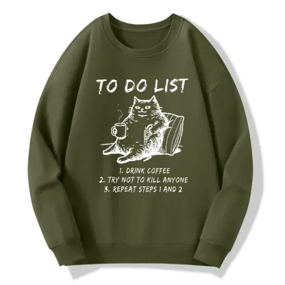 Tokyo-Tiger Cat's To-Do List Classic Sweatshirt