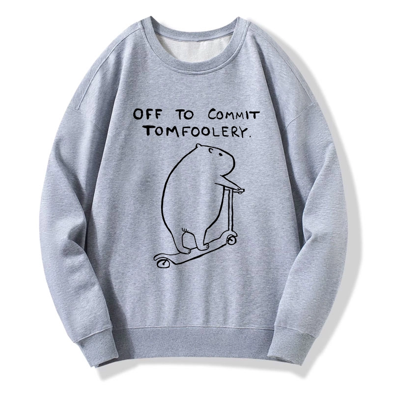 Tokyo-Tiger Capybara Is Ready To Do Something Bad Classic Sweatshirt