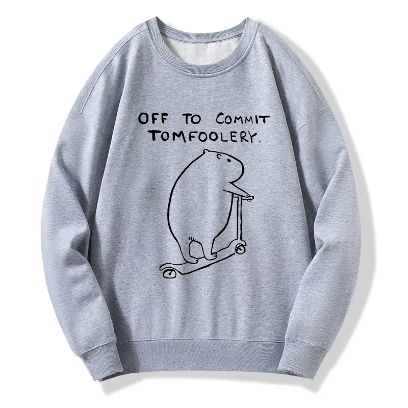 Tokyo-Tiger Capybara Is Ready To Do Something Bad Classic Sweatshirt