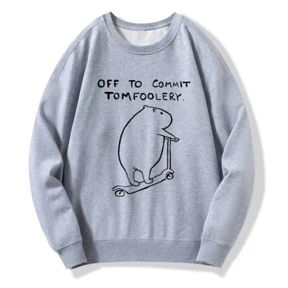 Tokyo-Tiger Capybara Is Ready To Do Something Bad Classic Sweatshirt