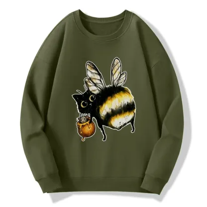 Tokyo-Tiger Cute Catbee Butt Classic Sweatshirt