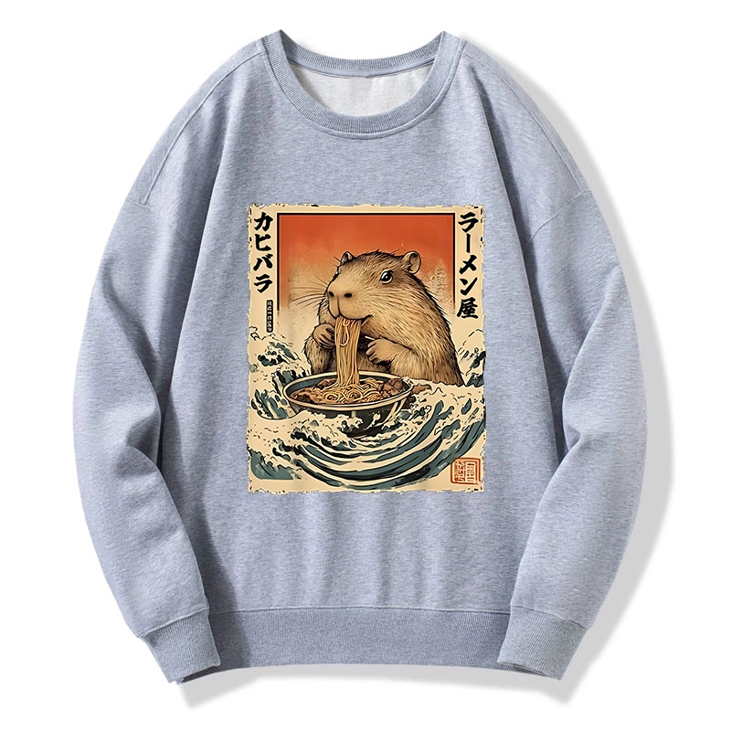 Tokyo-Tiger Hamster Eating Ramen Classic Sweatshirt