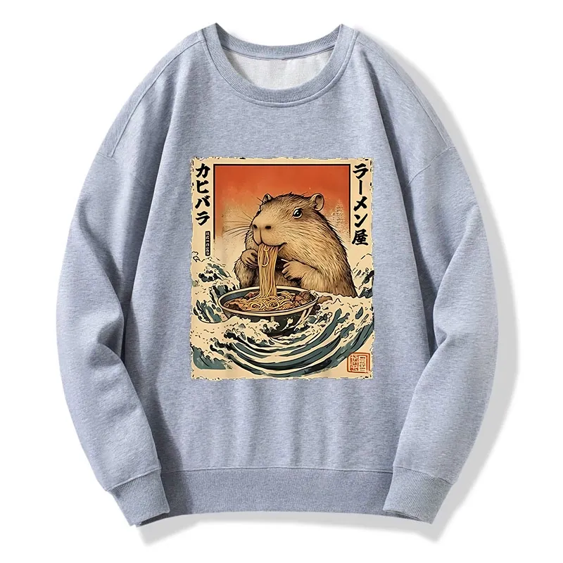 Tokyo-Tiger Hamster Eating Ramen Classic Sweatshirt