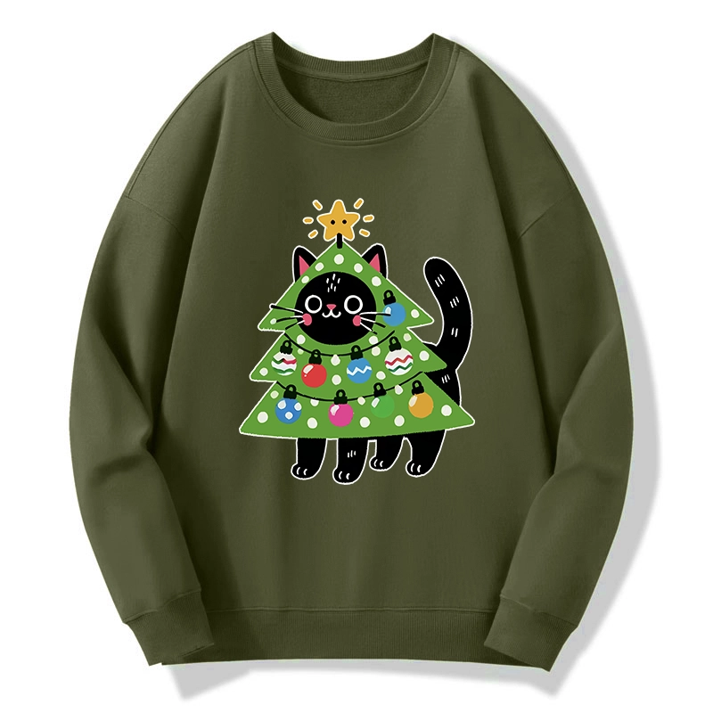 Tokyo-Tiger Christmas Tree Cat Classic Sweatshirt