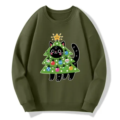 Tokyo-Tiger Christmas Tree Cat Classic Sweatshirt