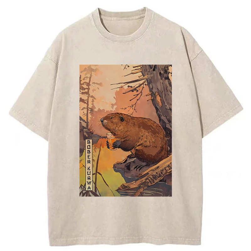 Tokyo-Tiger Beaver By The River Washed T-Shirt