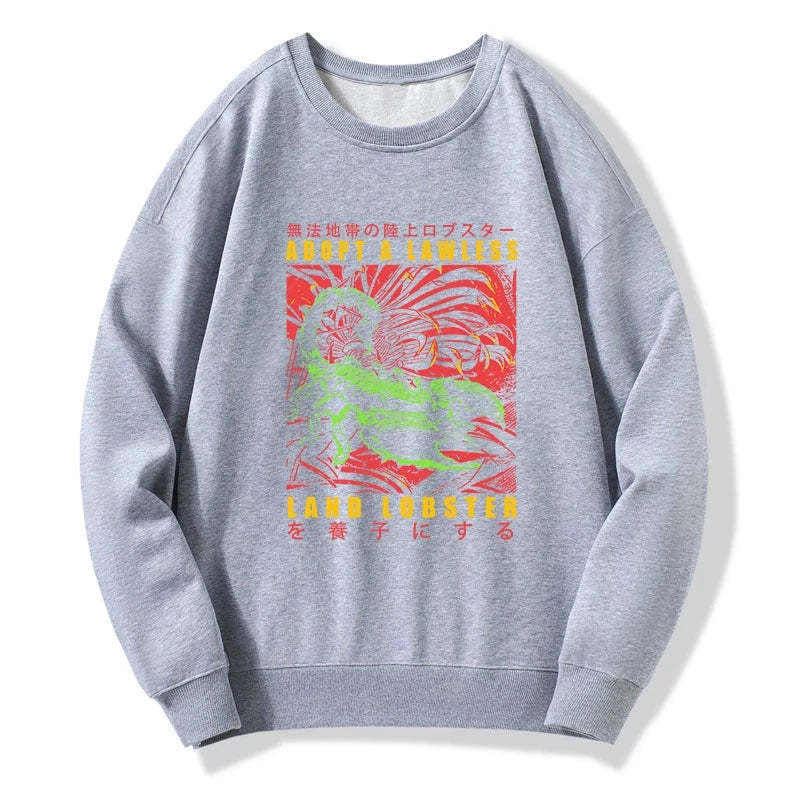 Tokyo-Tiger Adopting A Land Lobster Japanese Sweatshirt