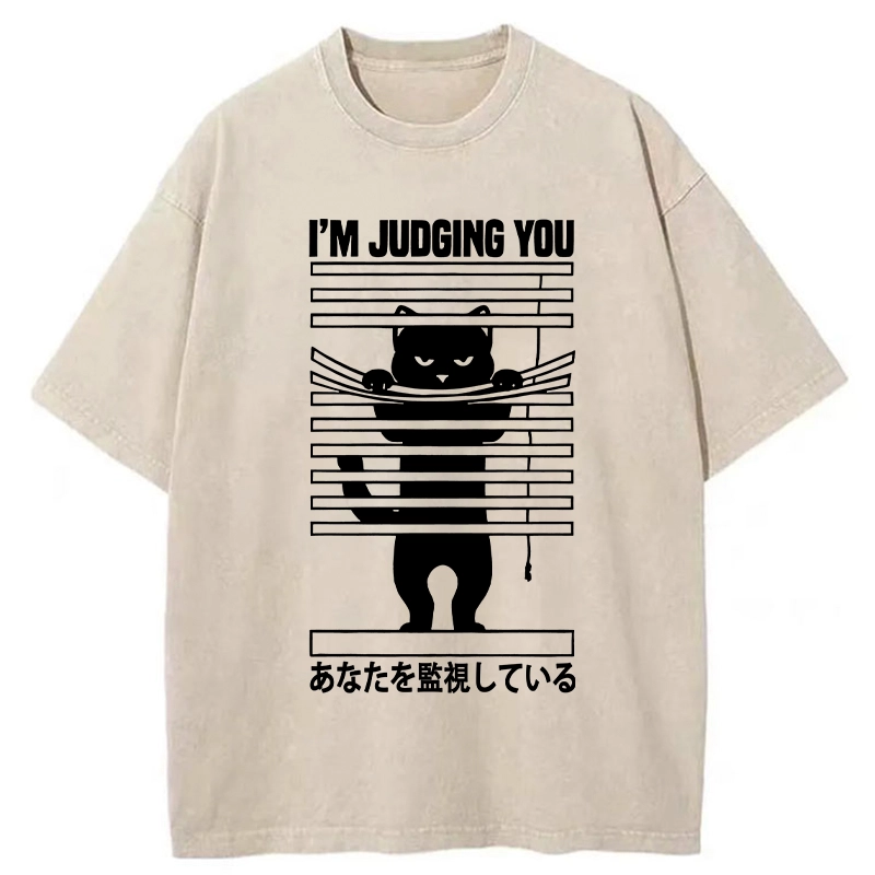 Tokyo-Tiger I'm Judging You Washed T-Shirt