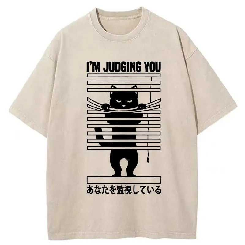 Tokyo-Tiger I'm Judging You Washed T-Shirt