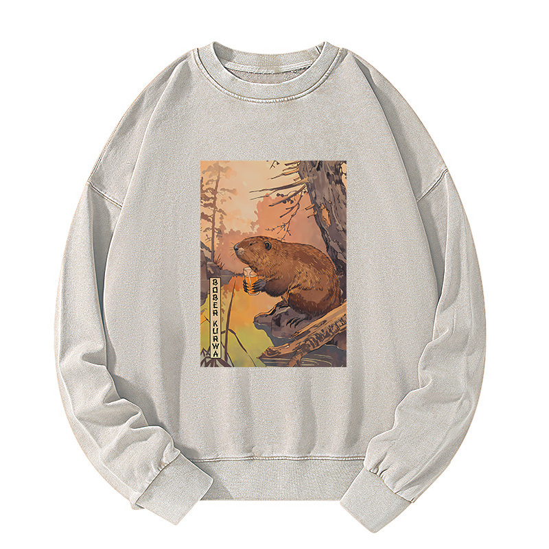 Tokyo-Tiger Beaver By The River Washed Sweatshirt