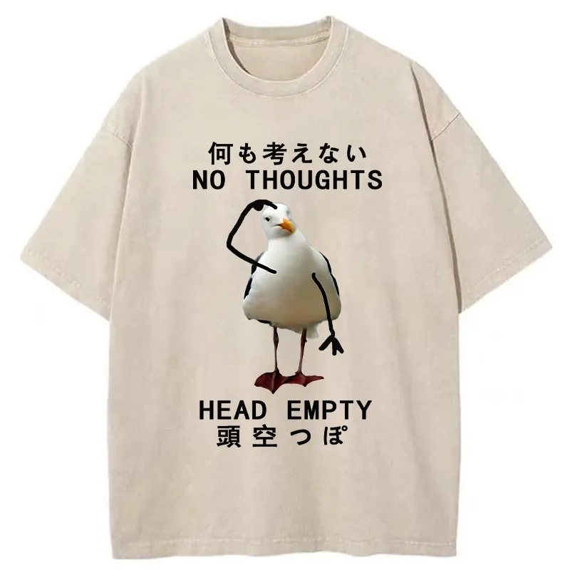 Tokyo-Tiger No Thought Head Empty Washed T-Shirt