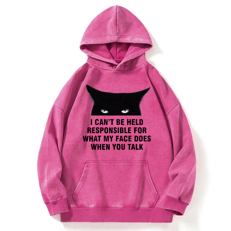 Tokyo-Tiger Cat Expression Management Washed Hoodie