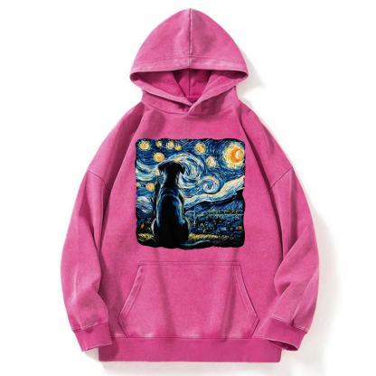 Tokyo-Tiger Starry Night Dog Washed Hoodie