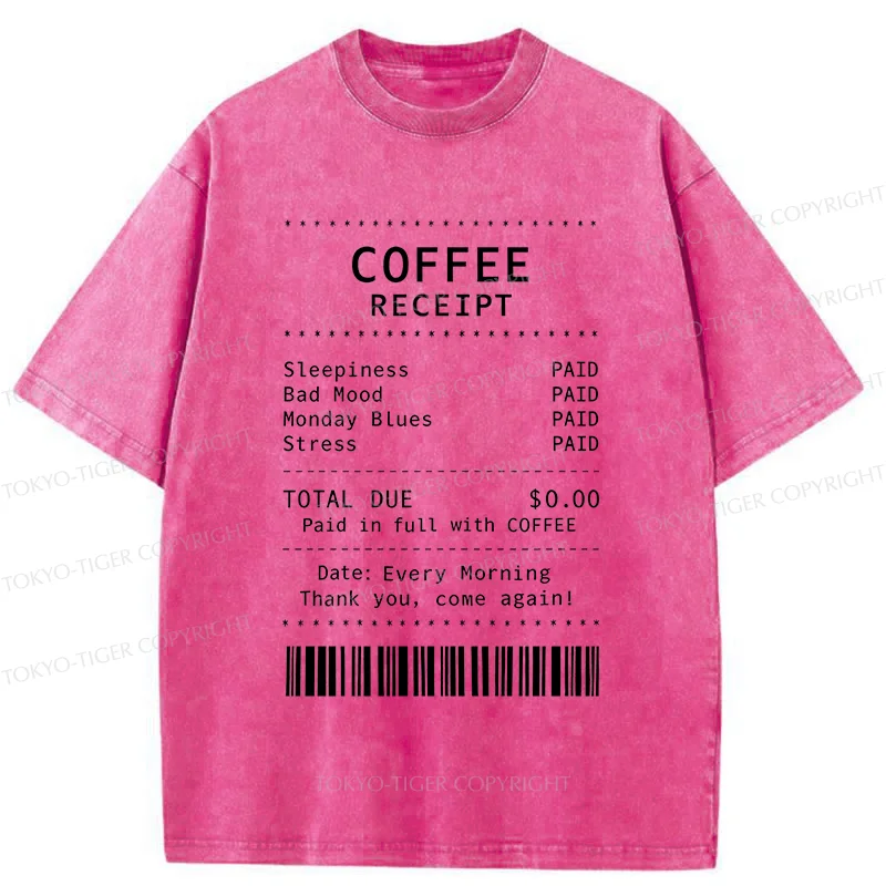 Tokyo-Tiger Coffee Bill Washed T-Shirt