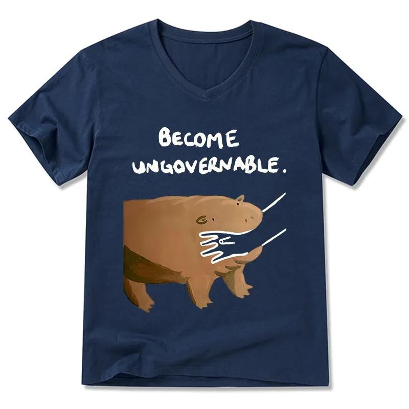 Tokyo-Tiger Moo Deng Bites Someone's Arm V-Neck Classic T-Shirt