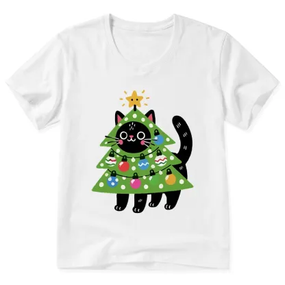 Tokyo-Tiger Christmas Tree Cat V-Neck Classic T-Shirt