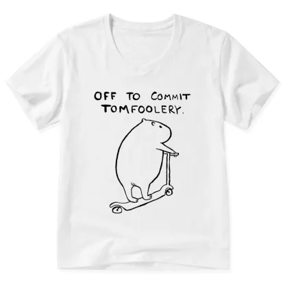 Tokyo-Tiger Capybara Is Ready To Do Something Bad V-Neck Classic T-Shirt