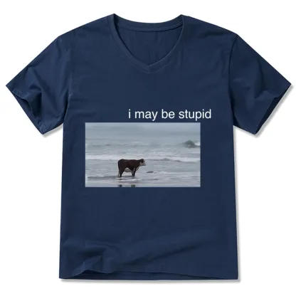 Tokyo-Tiger Foolish Cow V-Neck Classic T-Shirt