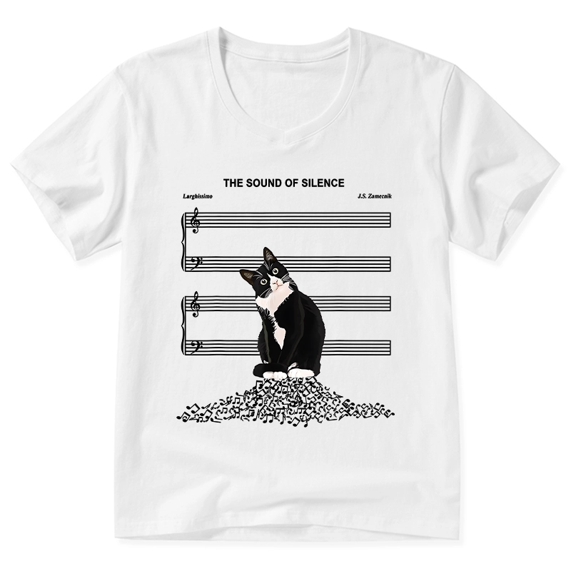 Tokyo-Tiger The Sound Of Silence Cow V-Neck Classic T-Shirt