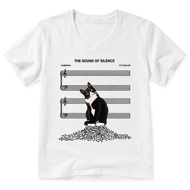 Tokyo-Tiger The Sound Of Silence Cow V-Neck Classic T-Shirt