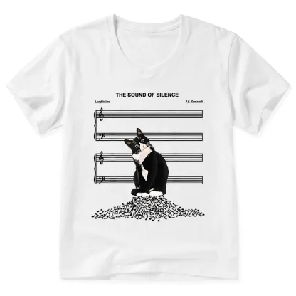 Tokyo-Tiger The Sound Of Silence Cow V-Neck Classic T-Shirt