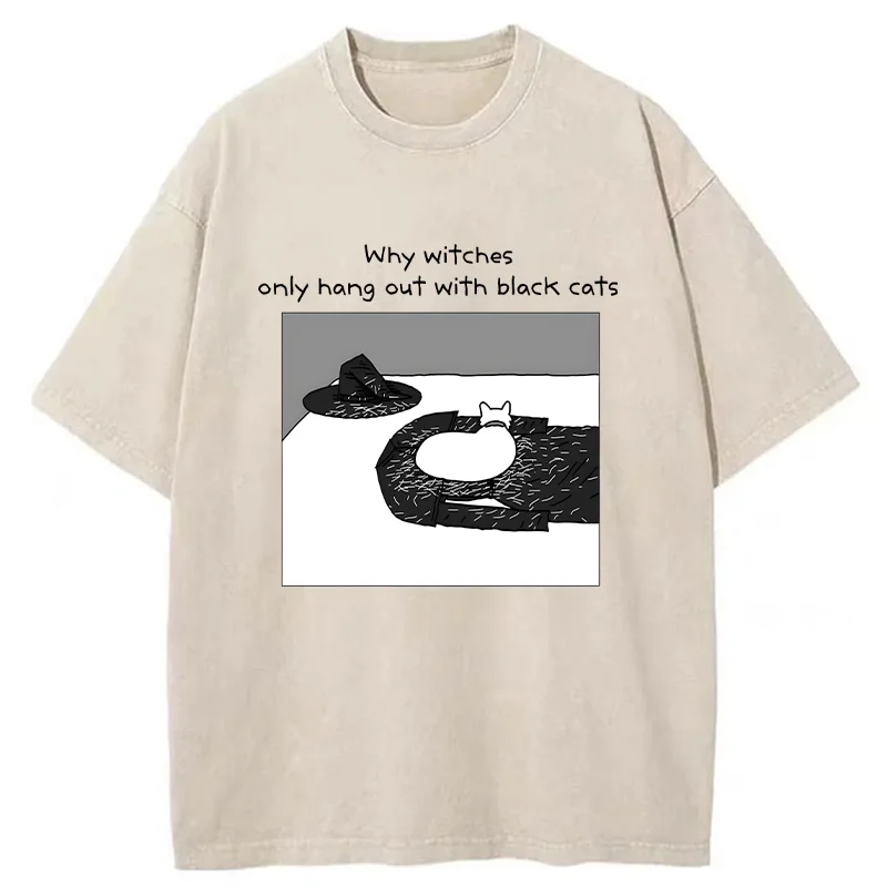 Tokyo-Tiger Terrifying White Cat Fur Funny Washed T-Shirt