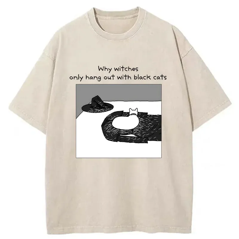 Tokyo-Tiger Terrifying White Cat Fur Funny Washed T-Shirt