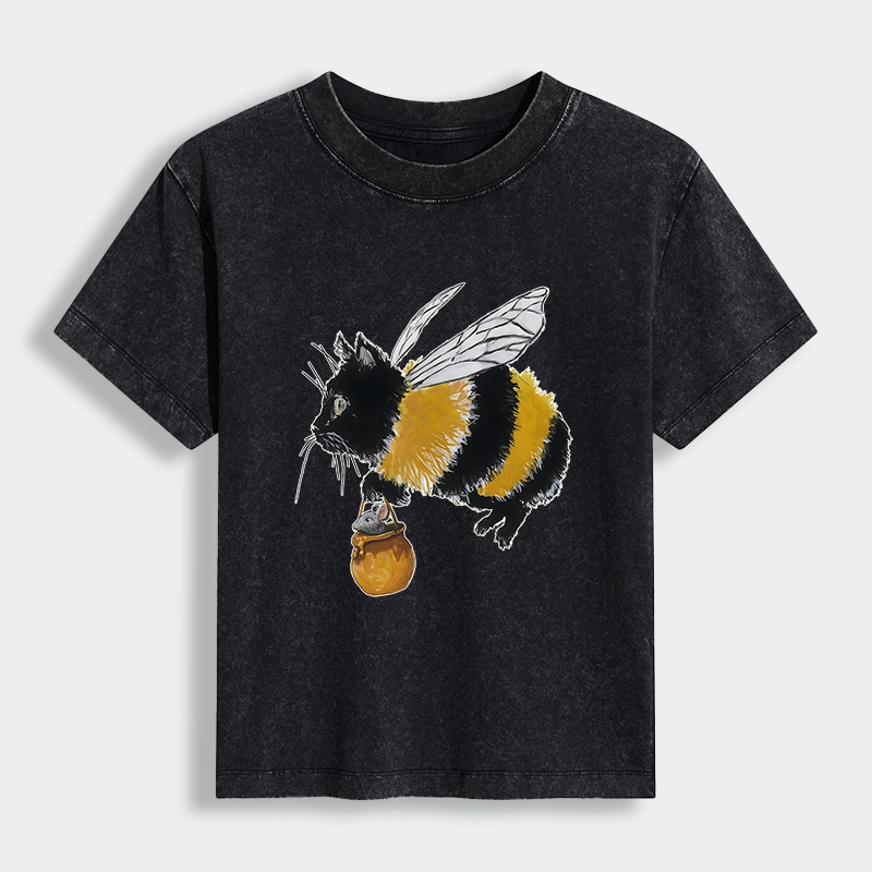 Tokyo-Tiger Catbee Funny Women's Washed T-shirt