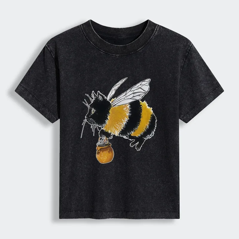 Tokyo-Tiger Catbee Funny Women's Washed T-shirt
