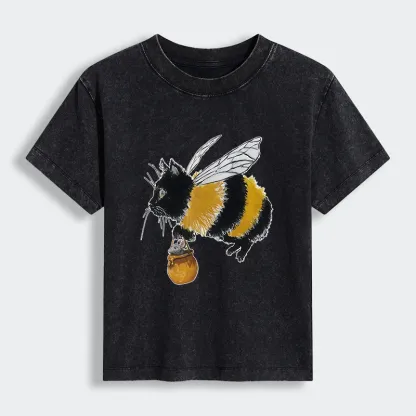 Tokyo-Tiger Catbee Funny Women's Washed T-shirt