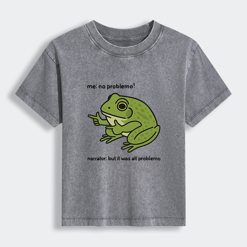 Tokyo-Tiger Stupid Frog Meme Women's Washed T-shirt