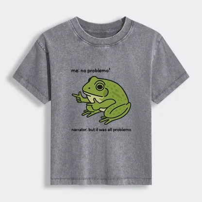 Tokyo-Tiger Stupid Frog Meme Women's Washed T-shirt