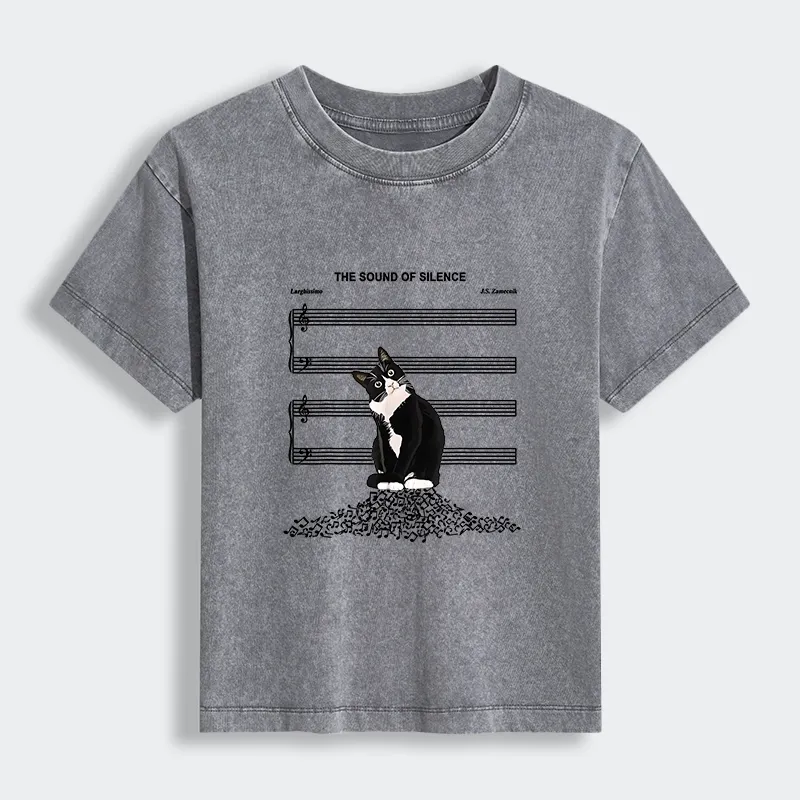 Tokyo-Tiger The Sound Of Silence Women's Washed T-shirt
