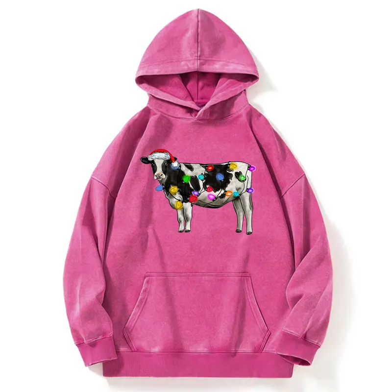 Tokyo-Tiger Christmas Cow Washed Hoodie